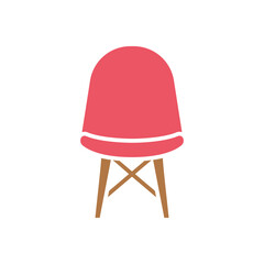 Modern Chair icon in flat color style