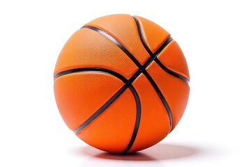 Orange Basketball Isolated on White Background