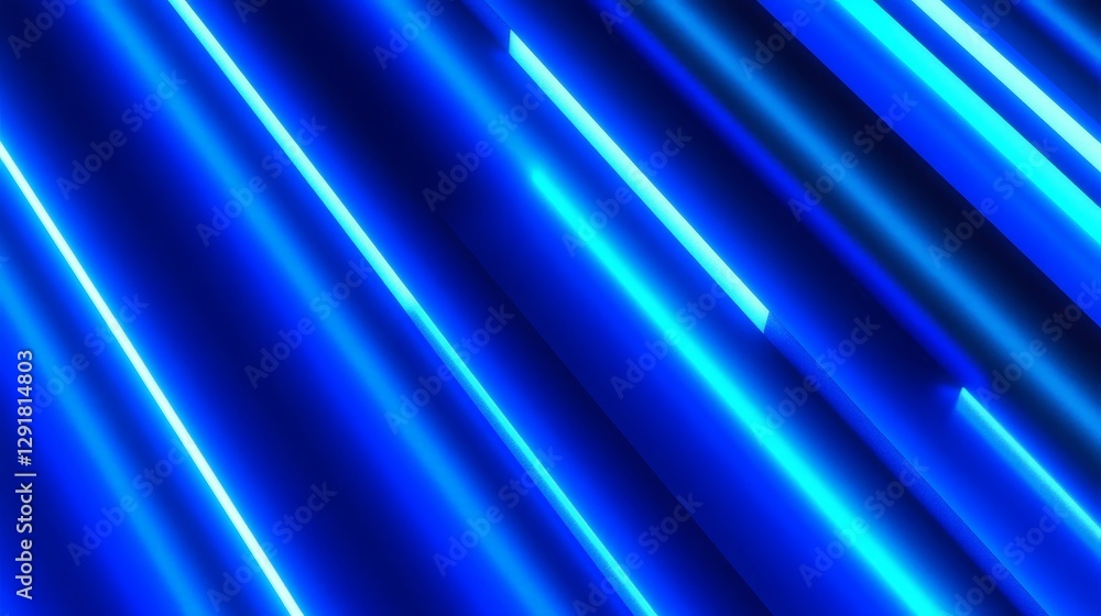 Poster vibrant blue and yellow lines create a dynamic composition against a clear sky background capturing 