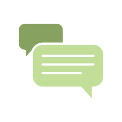Texting icon in flat color style