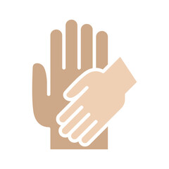 Help, support icon in flat color style