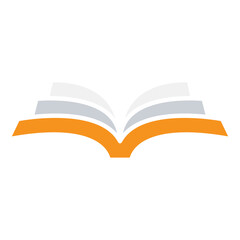 Open Book icon in flat color style