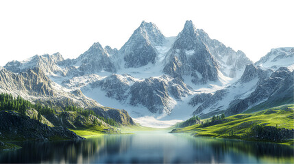 Fototapeta premium alpine lake in switzerland