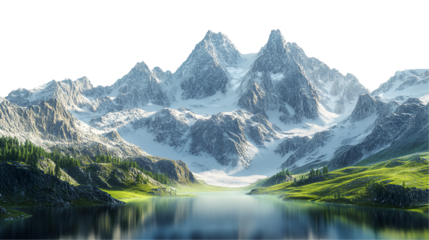 alpine lake in switzerland