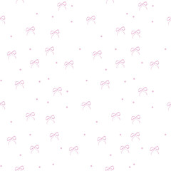 Elegant Pink Bow Seamless Pattern for Decorative Designs
