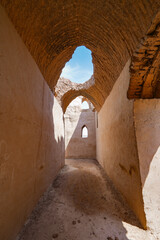 Vaulted hallway in the Qirqqiz Fortress, the first Islamic Academy for girls located on the...