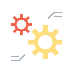 machine icon in flat color style