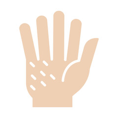 Allergy icon in flat color style