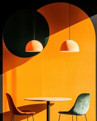 Contemporary dining experience modern home interior design showcase warm color palette eye-level perspective minimalist aesthetic