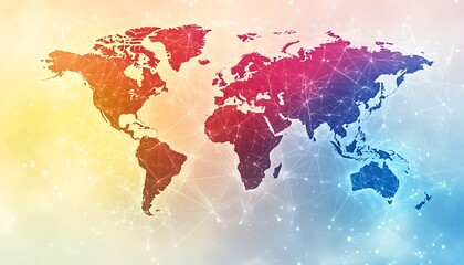 Fototapeta premium Global Network Map