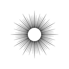 Abstract flower icon element tattoo