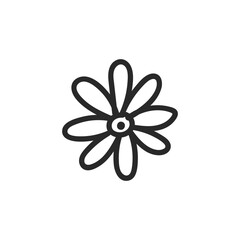 Abstract flower icon element tattoo