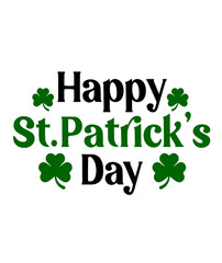 Fototapeta premium Happy St Patricks Day typography design on plain white transparent isolated background for card, shirt, hoodie, sweatshirt, apparel, tag, mug, icon, poster or badge