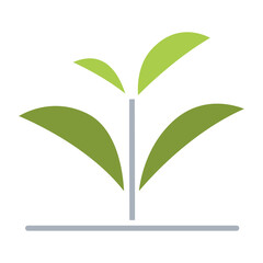 Tree icon in flat color style