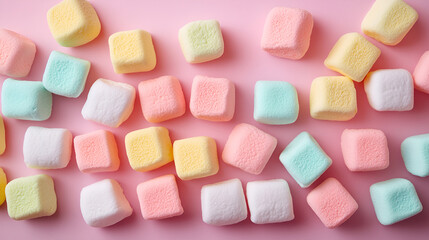 Colorful marshmallows