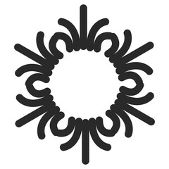 Abstract flower icon element tattoo