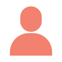 User icon in flat color style