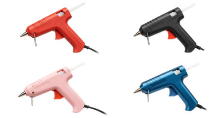 Variety of Colorful Hot Glue Guns for Crafting and DIY Projects