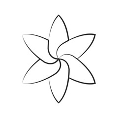 Abstract flower icon element tattoo