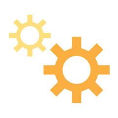 Setting icon in flat color style