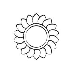 Abstract flower icon element tattoo