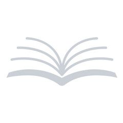 Book icon in flat color style