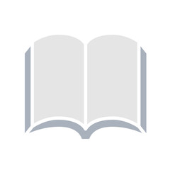 Book icon in flat color style