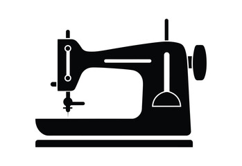 Sewing Machine Silhouette vector illustration on white background