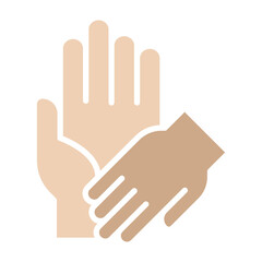 Helping, Support icon in flat color style