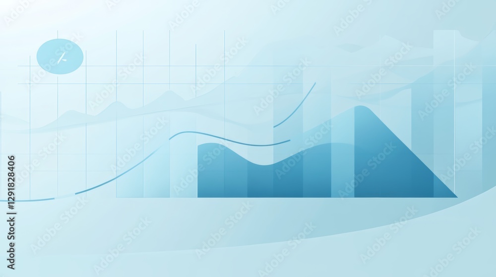 Poster soft blue waves create a calming background ideal for various design projects and presentations in a