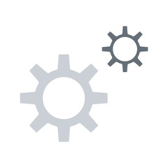 Gear, Cog icon in flat color style