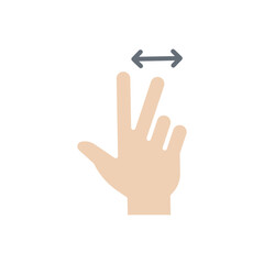 Zoom icon in flat color style