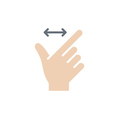 Zoom icon in flat color style