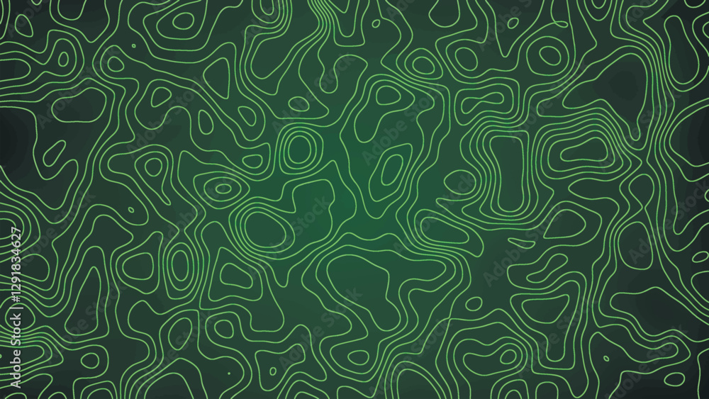 Poster stylized topographic map outline height in lines and contours. the concept of a conditional geograph