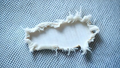 a piece of cloth that has been torn off