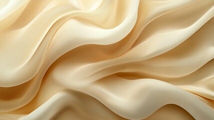 Obraz premium Soft, flowing, beige fabric with elegant, wavy folds and luxurious texture.