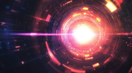 Fototapeta premium High-Tech Digital Protection Interface Background