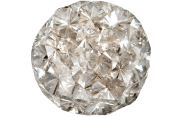 Sparkling white diamond captured in detail, cut out