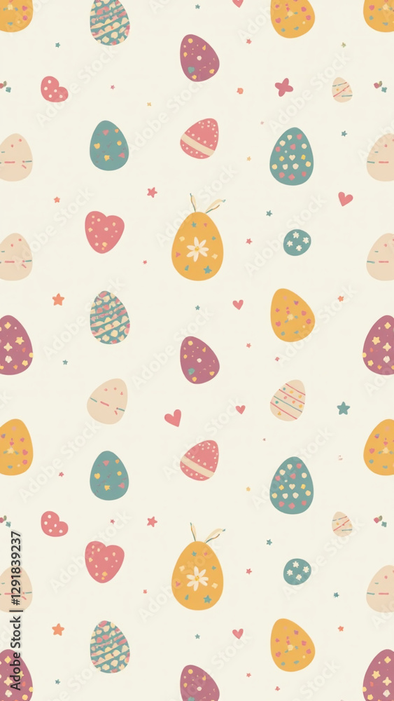 Poster easter egg pattern visually appealing seamless repeating