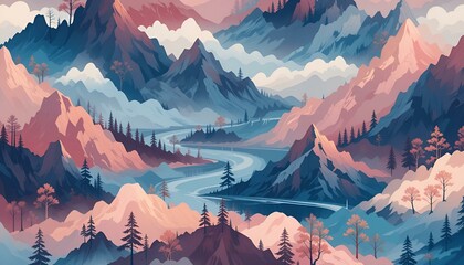 sunrise over the mountains