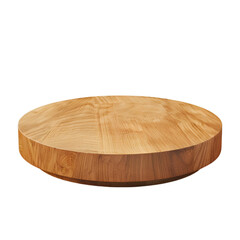 Round Wooden Surface Natural Wood Texture Display Stand