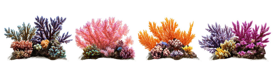 A set of colorful corals