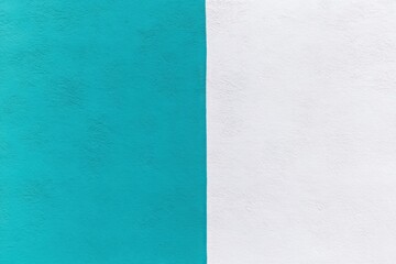 Fototapeta premium textured wall with teal and white color block.