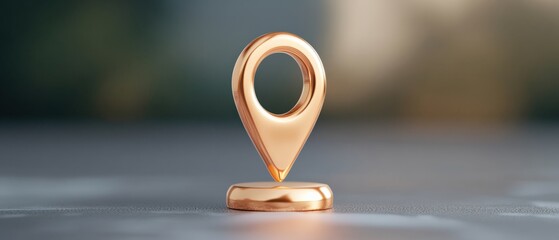 Gold Location Pointer on a Surface