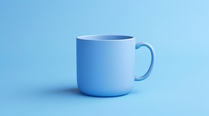 Obraz premium A photo of an empty cup with a matte blue finish.