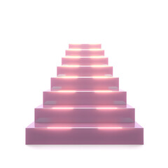 Ladder holographic 3D icon. neon symbol vector illustration isolated on white background. Generative AI