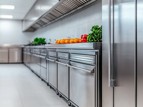Food preparation event in modern kitchen culinary space high-quality image professional environment close-up view