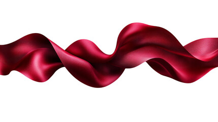 Fototapeta premium Red Ribbon on Transparent Background 