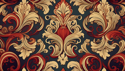 seamless damask pattern