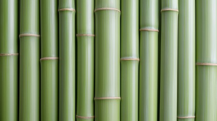 Fototapeta premium Lush Green Bamboo Stalks Aligned in Natural Pattern for Background